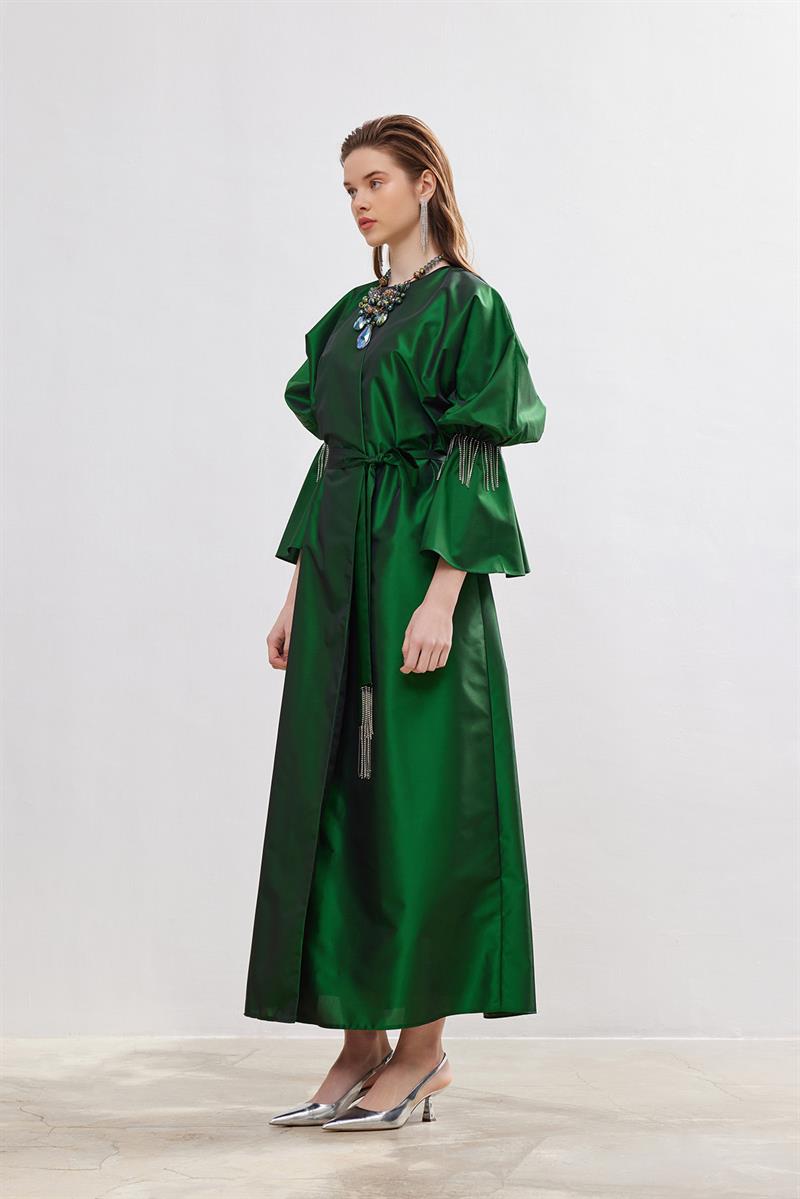 Taffeta Abaya - GREEN