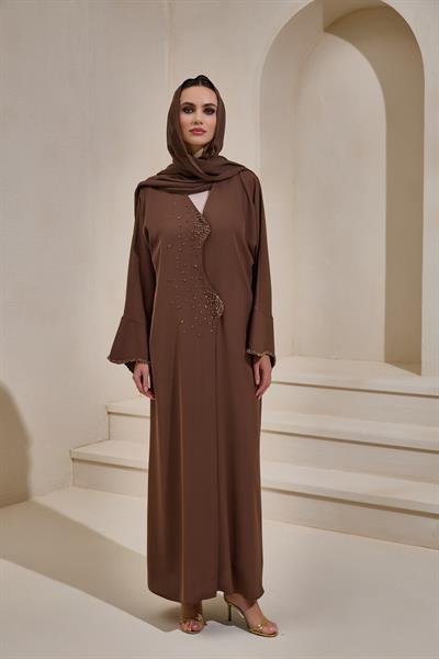 AMARA ABAYA SET BROWN