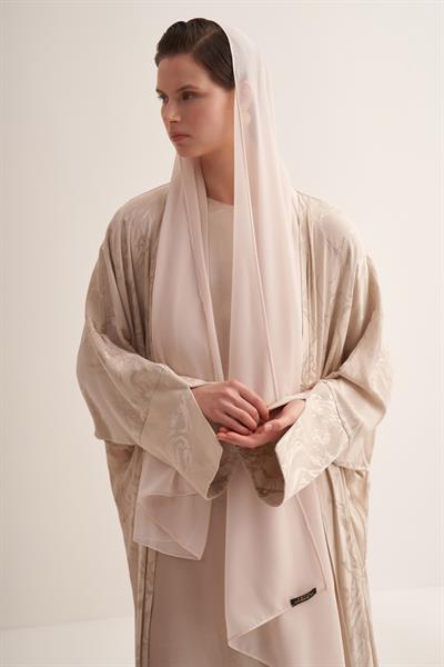 Bella Viscose Abaya Set-Beige