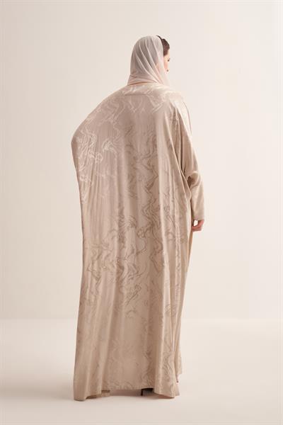 Bella Viscose Abaya Set-Beige