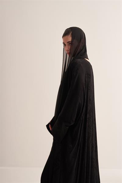 Bella Viscose Abaya Set-Black
