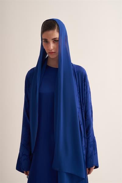 Bella Viscose Abaya Set-Saxe Blue