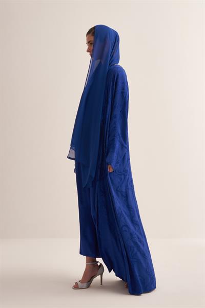 Bella Viscose Abaya Set-Saxe Blue