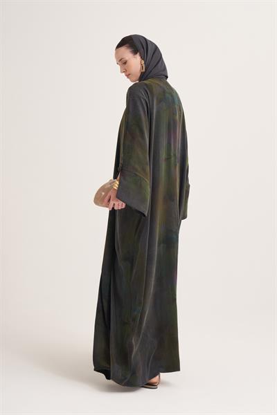 BEREN CUPRO ABAYA & SCARF-GREEN MIX