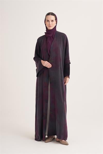 BEREN CUPRO ABAYA & SCARF-PURPLE MIX
