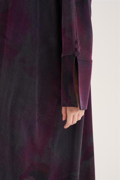 BEREN CUPRO ABAYA & SCARF-PURPLE MIX