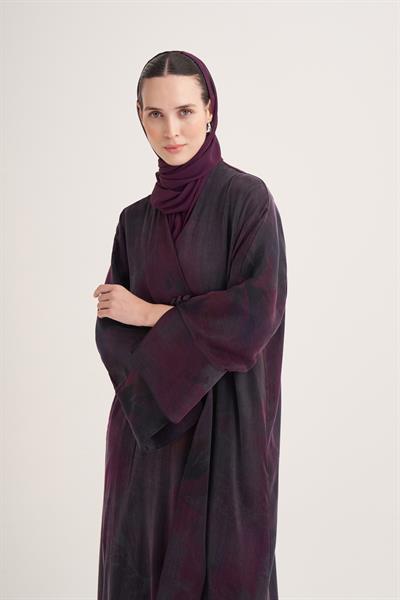 BEREN CUPRO ABAYA & SCARF-PURPLE MIX