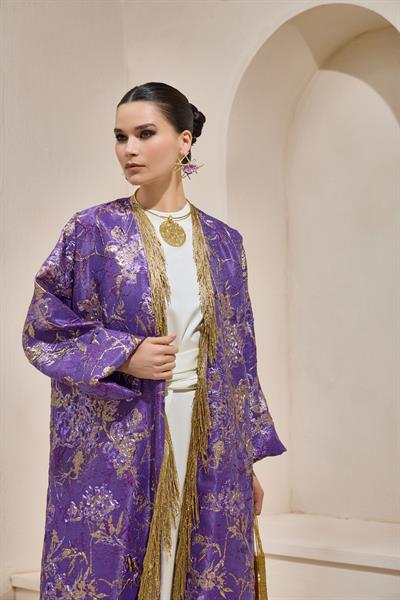 BROCADE ABAYA PURPLE