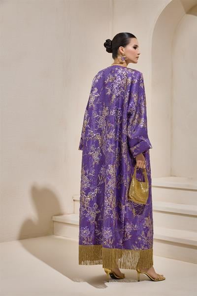 BROCADE ABAYA PURPLE
