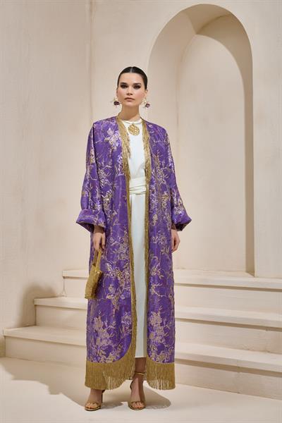 BROCADE ABAYA PURPLE