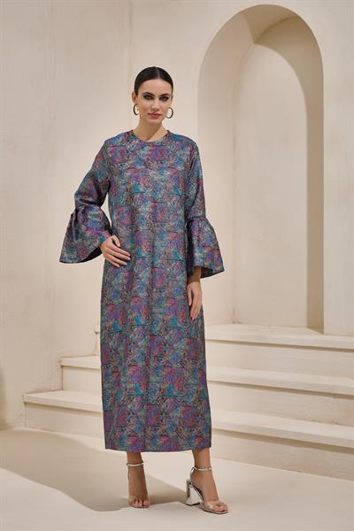 BROCADE MAXI DRESS PINK