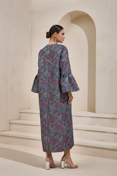 BROCADE MAXI DRESS PINK