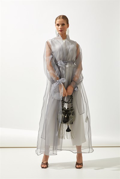 BUTTERFLY ABAYA-GREY