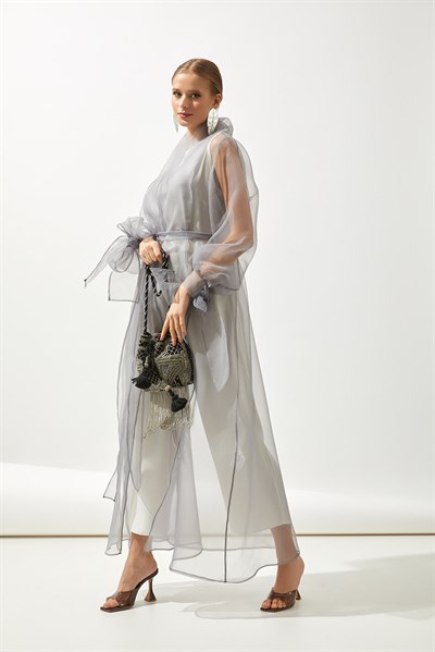BUTTERFLY ABAYA-GREY