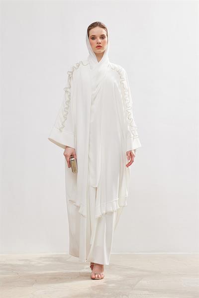 Butterfly Abaya - WHITE