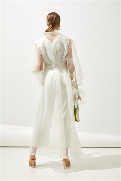 BUTTERFLY ABAYA-WHİTE