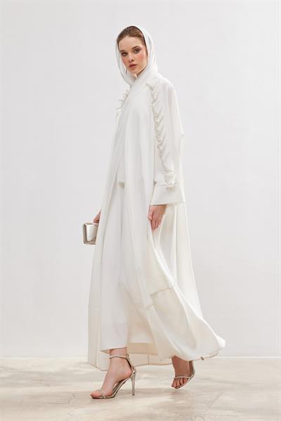 Butterfly Abaya - WHITE