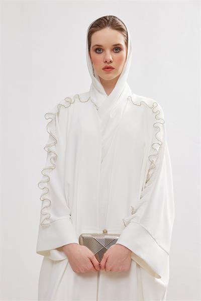 Butterfly Abaya - WHITE