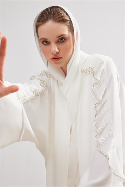 Butterfly Abaya - WHITE