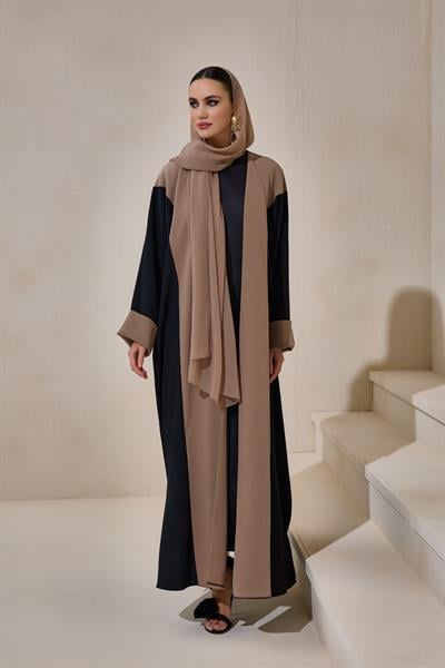 CASUAL ABAYA-BLACK BROWN