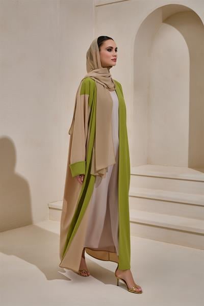 CASUAL ABAYA-CAMEL GREEN