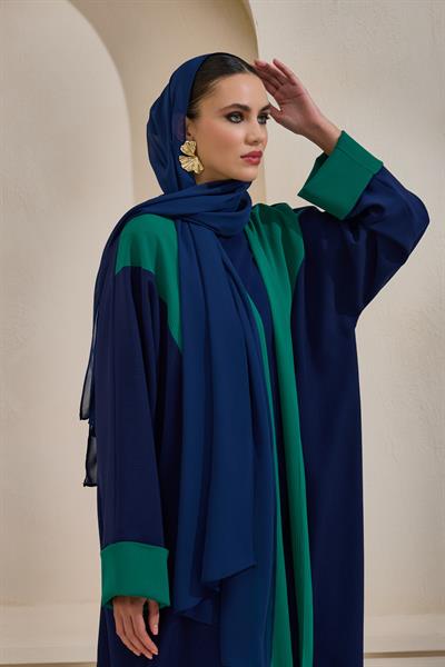 CASUAL ABAYA-NAVY BLUE GREEN