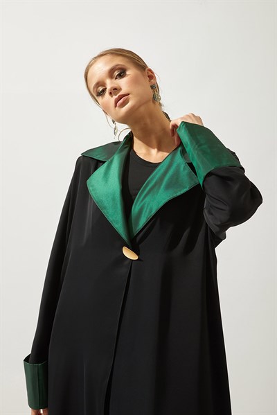 CLASSIC ABAYA-BLACK GREEN