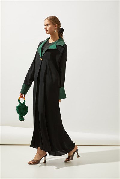 CLASSIC ABAYA-BLACK GREEN