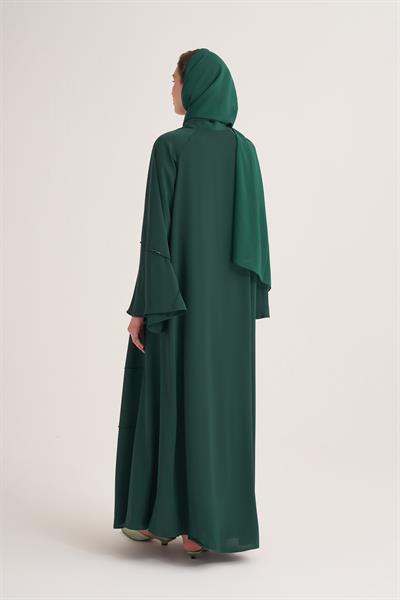 CLASSIC STONE ABAYA & SCARF -  GREEN