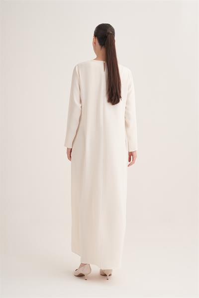 CREPE DRESS-CREAM