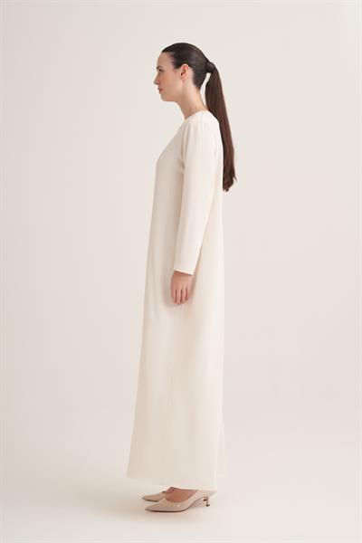 CREPE DRESS-CREAM
