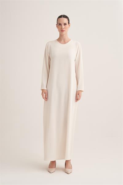 CREPE DRESS-CREAM