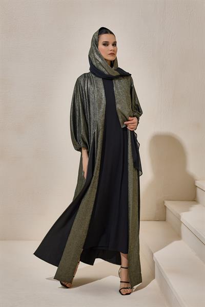 DARK GOLD ABAYA SET