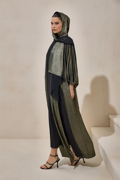 DARK GOLD ABAYA SET