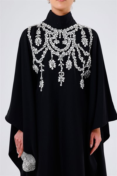 DIAMOND KAFTAN-BLACK