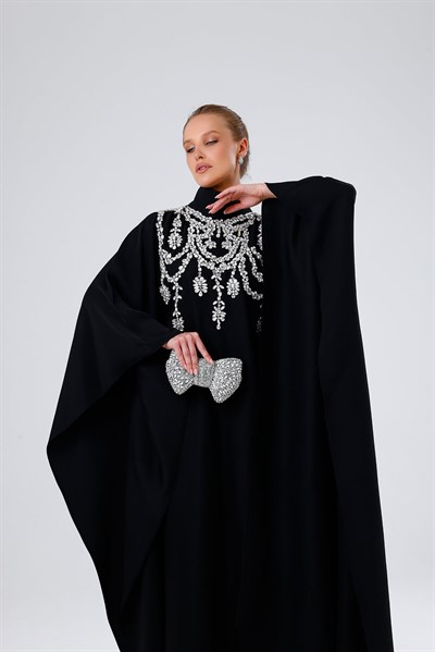 DIAMOND KAFTAN-BLACK