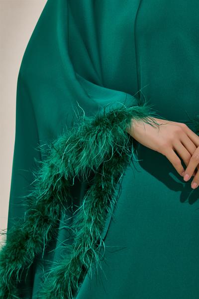 DİVA FEATHER KAFTAN EMERALD