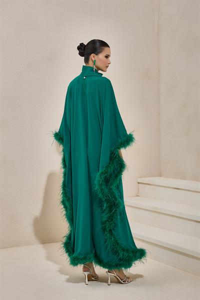 DİVA FEATHER KAFTAN EMERALD