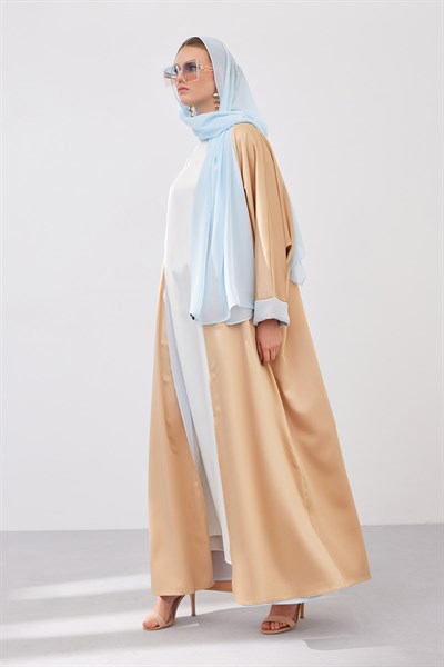 DOUBLE FACE ABAYA SET-BEIGE