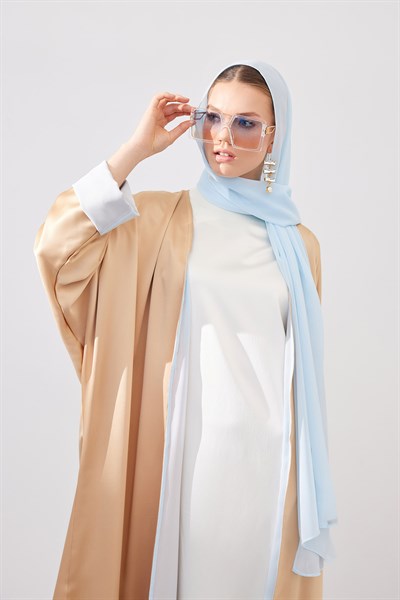 DOUBLE FACE ABAYA SET-BEIGE