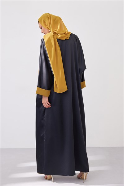 DOUBLE FACE ABAYA SET-BLACK