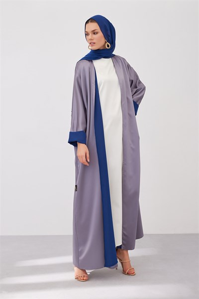 DOUBLE FACE ABAYA SET-GREY