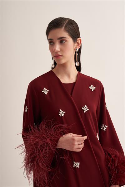 ELISSA ABAYA BURGUNDY