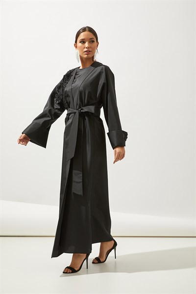 EXCLUSIVE TAFTA ABAYA-BLACK