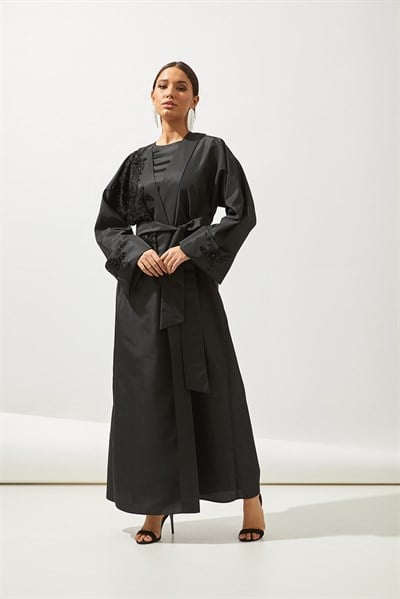 EXCLUSIVE TAFTA ABAYA-BLACK