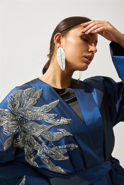 EXCLUSIVE TAFTA ABAYA-BLUE