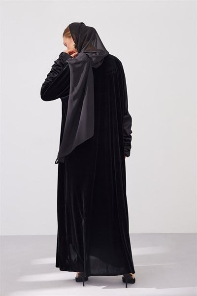 Feiruz Velvet Abaya- Black