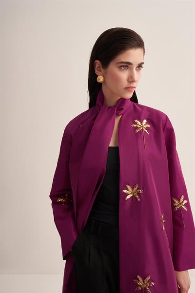 GLAMOR ABAYA CHERRY COLOR