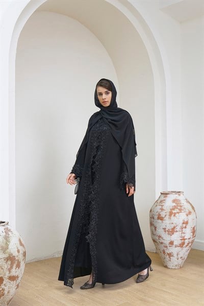 GÜPÜR İŞLEMELİ  ABAYA