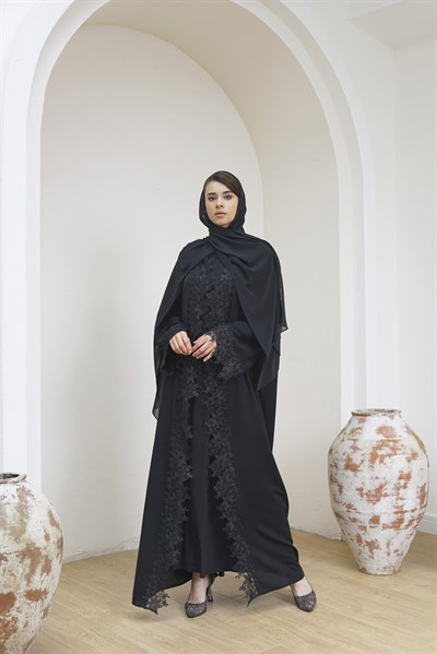 GÜPÜR İŞLEMELİ  ABAYA